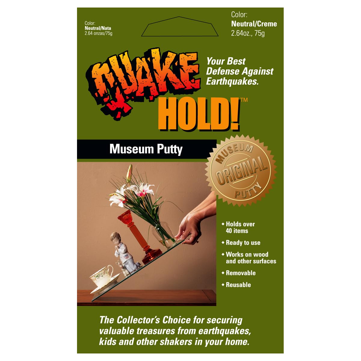 QuakeHold museum putty