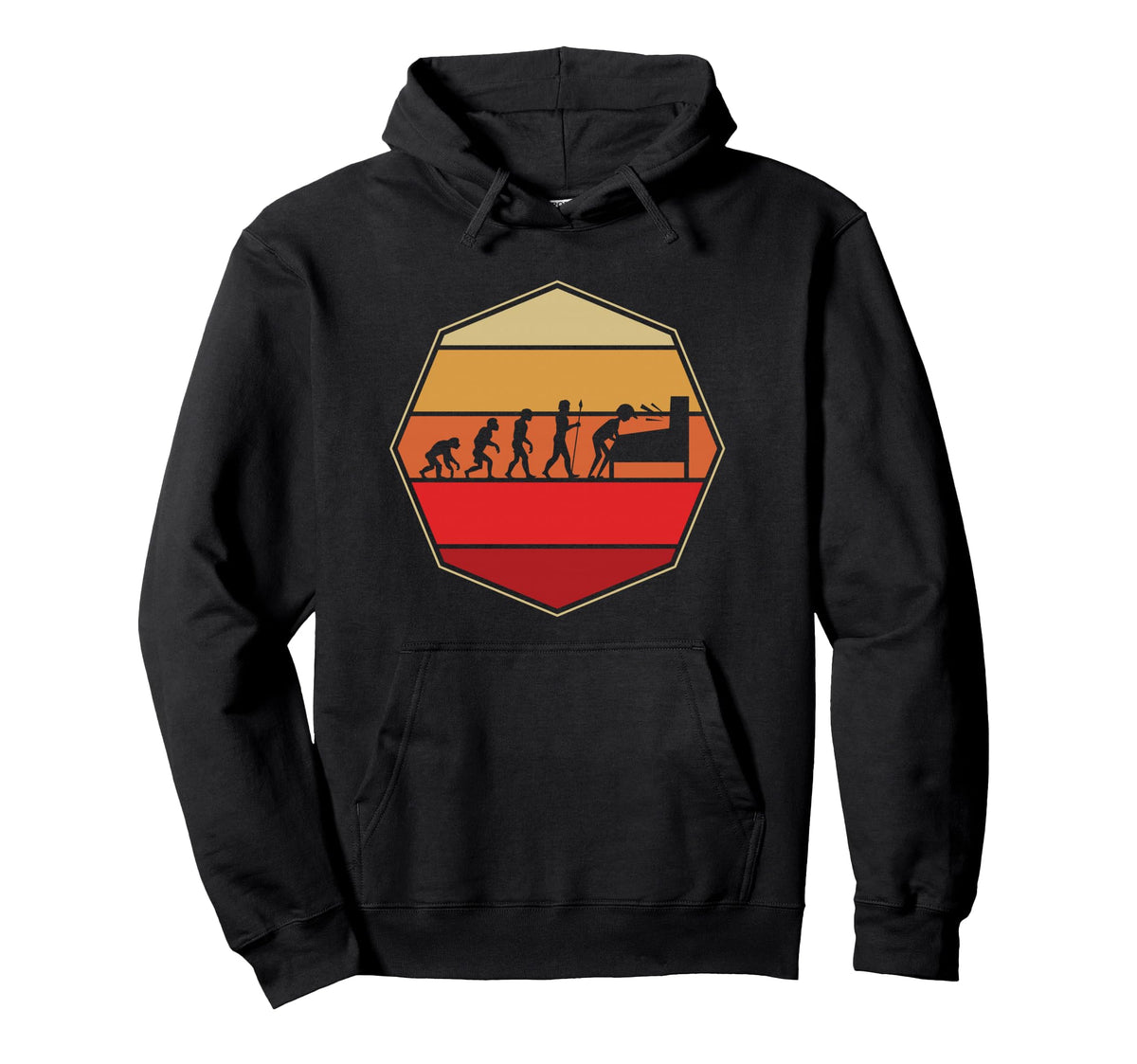 Pinball Evolution Funny Arcade Game Hoodie - Minimalist Print Unisex