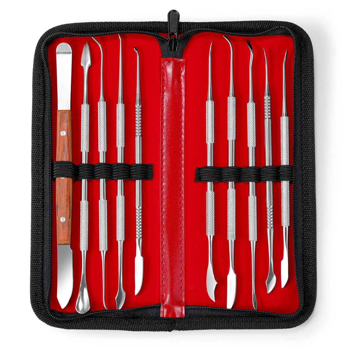 10-piece stainless dental wax carver set