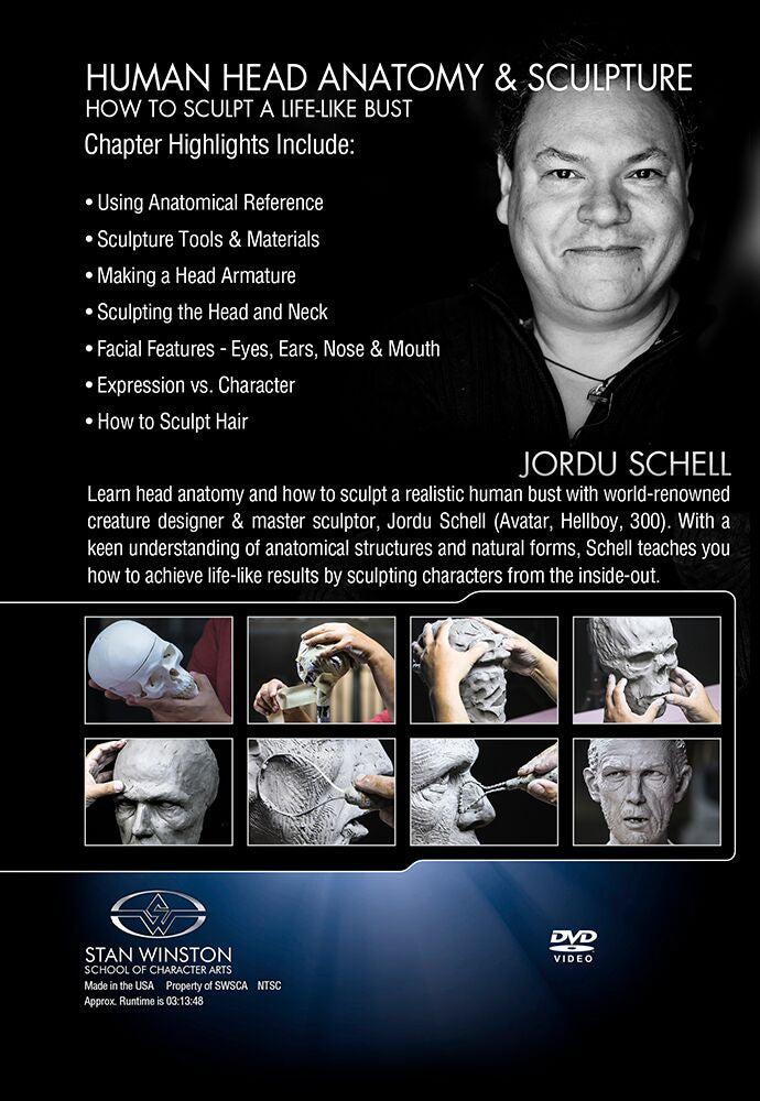 Human Head Anatomy & Sculpture with Jordu Schell (Stan Winston School DVD)