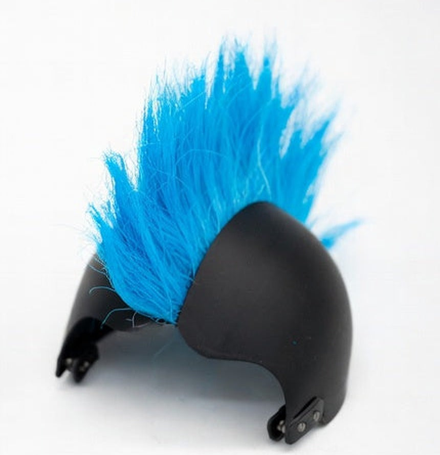 WigSticks Cobalt Crest: blue mohawk helmet topper