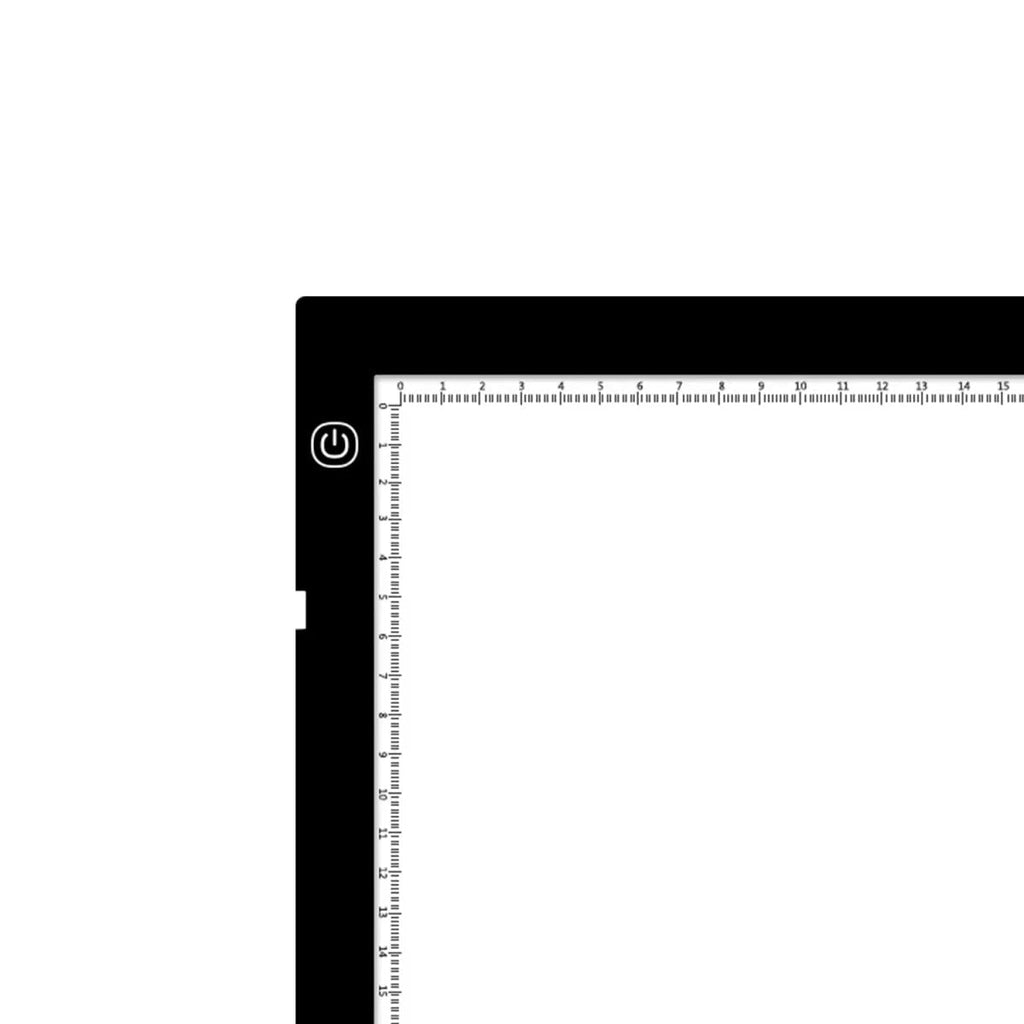 Huion A3 light pad in use