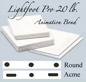 12 field Acme-punched animation paper, 20 lb