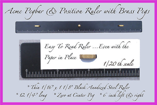 Black Beauty ultra-thin Acme peg bar ruler