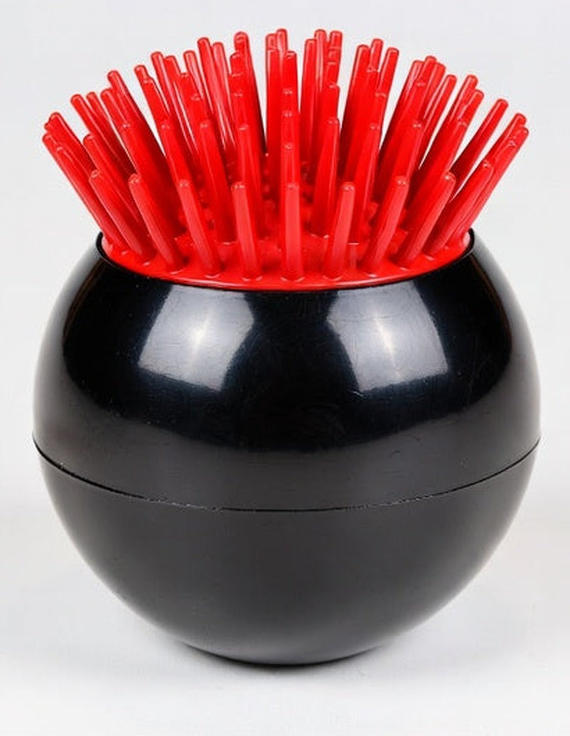 WigSticks Squoosh: red squishy spikes on a black ball-top