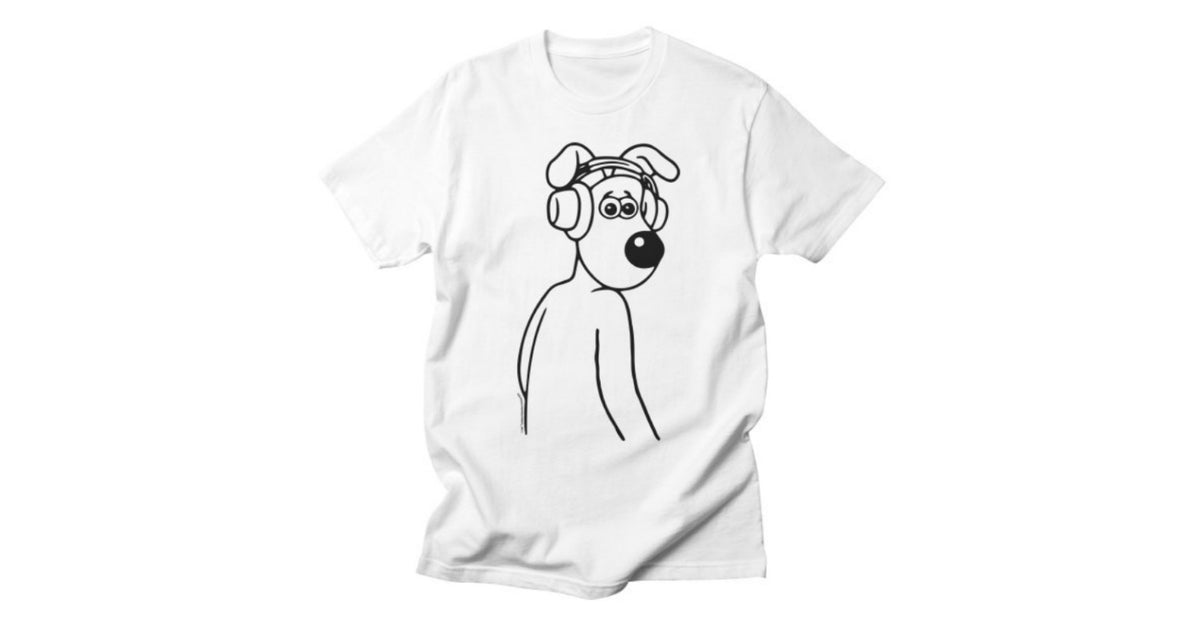 Gromit Jams official Aardman t-shirt