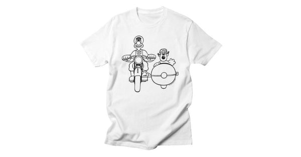 Wallace and Gromit Ride Along official Aardman t-shirt