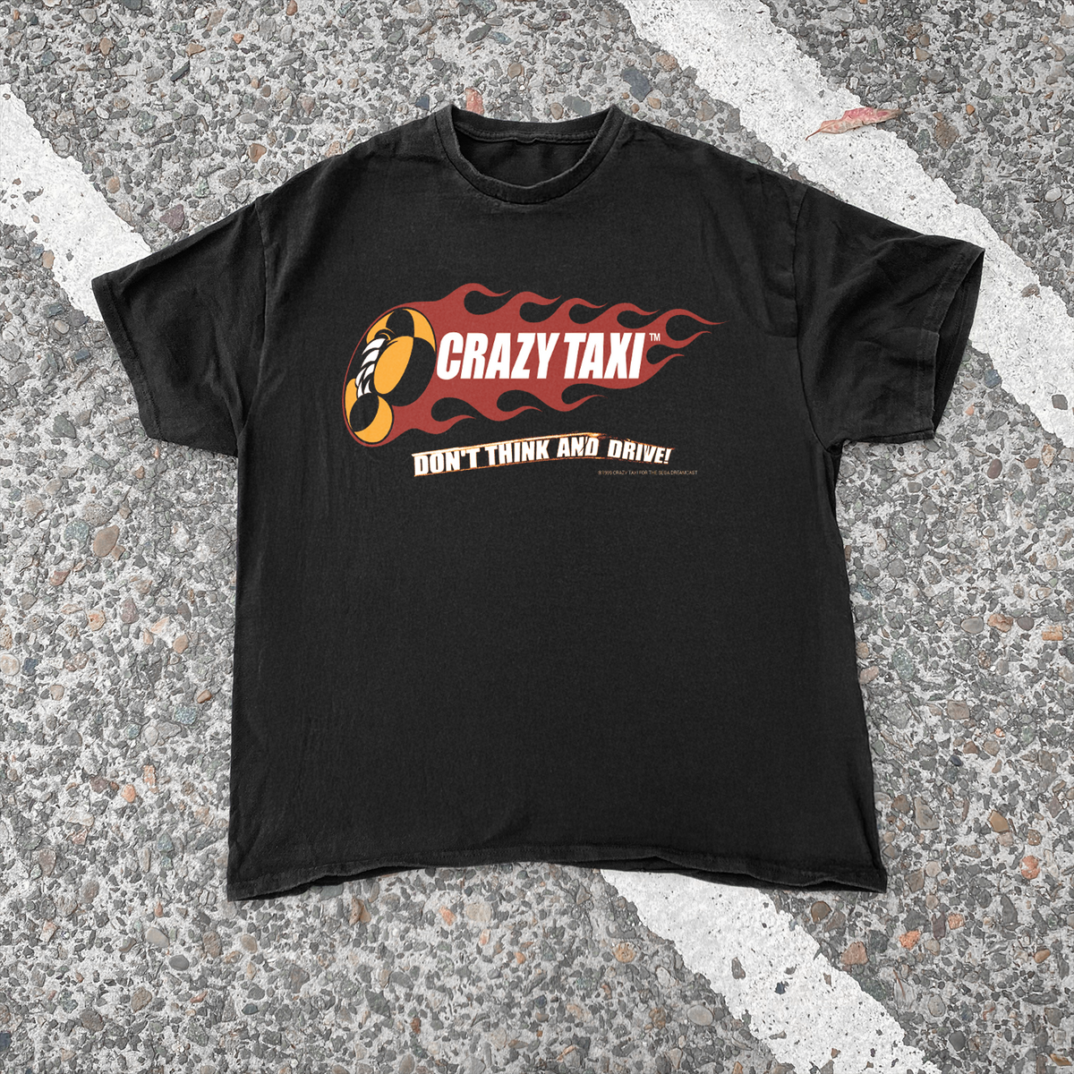 99 Crazy Taxi 'Lets Make Some Money' Dreamcast Vintage Washed Black Tee