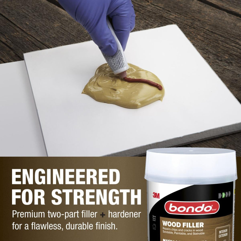 Bondo wood filler sanded smooth